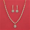 American Diamond Moti Necklace with 2 Tone Plating