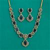 American Diamond Classic Necklace with Mehndi Plating