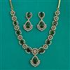 American Diamond Classic Necklace with Mehndi Plating