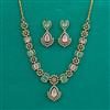 American Diamond Classic Necklace with Mehndi Plating