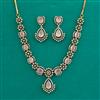 American Diamond Classic Necklace with Mehndi Plating