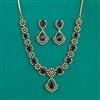 American Diamond Classic Necklace with Mehndi Plating