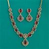 American Diamond Classic Necklace with Mehndi Plating