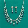 American Diamond Classic Necklace with Rhodium Plating