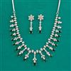American Diamond Classic Necklace with Rhodium Plating