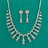 American Diamond Classic Necklace with Rhodium Plating