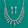 American Diamond Classic Necklace with Rhodium Plating