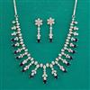 American Diamond Classic Necklace with Rhodium Plating