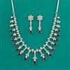 American Diamond Classic Necklace with Rhodium Plating