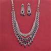 American Diamond Classic Necklace with Rhodium Plating
