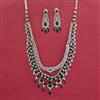 American Diamond Classic Necklace with Rhodium Plating