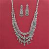 American Diamond Classic Necklace with Rhodium Plating