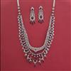 American Diamond Classic Necklace with Rhodium Plating