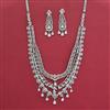 American Diamond Classic Necklace with Rhodium Plating