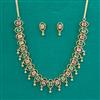 American Diamond Classic Necklace with Gold Plating