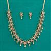 American Diamond Classic Necklace with Gold Plating