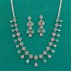 American Diamond Classic Necklace with Rhodium Plating