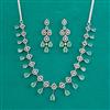 American Diamond Classic Necklace with Rhodium Plating