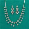 American Diamond Classic Necklace with Rhodium Plating