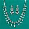 American Diamond Classic Necklace with Rhodium Plating