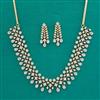 American Diamond Classic Necklace with Rhodium Plating 2 Tone Plating Mehndi Plating