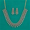American Diamond Classic Necklace with Rhodium Plating 2 Tone Plating Mehndi Plating