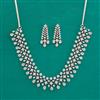American Diamond Classic Necklace with Rhodium Plating 2 Tone Plating Mehndi Plating