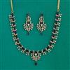 American Diamond Classic Necklace with Mehndi Plating