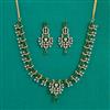 American Diamond Classic Necklace with Mehndi Plating