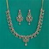 American Diamond Classic Necklace with Mehndi Plating