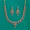 American Diamond Classic Necklace with Mehndi Plating
