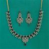 American Diamond Classic Necklace with Mehndi Plating