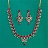American Diamond Classic Necklace with Mehndi Plating