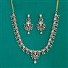 American Diamond Classic Necklace with Mehndi Plating