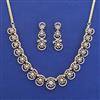 American Diamond Classic Necklace with Rhodium Plating 2 Tone Plating Mehndi Plating