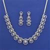 American Diamond Classic Necklace with Rhodium Plating 2 Tone Plating Mehndi Plating