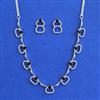 American Diamond Classic Necklace with Rhodium Plating