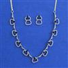 American Diamond Classic Necklace with Rhodium Plating