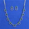 American Diamond Classic Necklace with Rhodium Plating