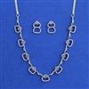 American Diamond Classic Necklace with Rhodium Plating