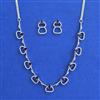 American Diamond Classic Necklace with Rhodium Plating