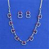 American Diamond Classic Necklace with Rhodium Plating