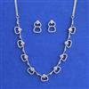 American Diamond Classic Necklace with Rhodium Plating