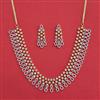 American Diamond Classic Necklace with Rhodium Plating 2 Tone Plating Mehndi Plating
