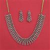 American Diamond Classic Necklace with Rhodium Plating 2 Tone Plating Mehndi Plating