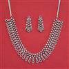American Diamond Classic Necklace with Rhodium Plating 2 Tone Plating Mehndi Plating