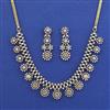 American Diamond Classic Necklace with Rhodium Plating 2 Tone Plating Mehndi Plating