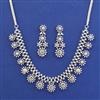 American Diamond Classic Necklace with Rhodium Plating 2 Tone Plating Mehndi Plating