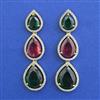 American Diamond Classic Earring with Mehndi Plating