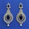 American Diamond Long Earring with 2 Tone Plating